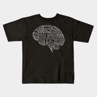 Digital artificial circuit brain Kids T-Shirt